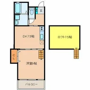 ブラン・ヴェール【3階】の間取り