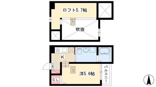 Regalo Hibino(レガーロヒビノ)【201号室】の間取り