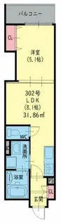 クリエオーレ菱江Ⅱ【2階】の間取り