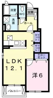 エアリーレジデンス芝生【1階】の間取り