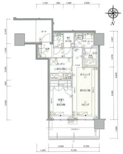 MJR堺筋本町タワー【21階】の間取り