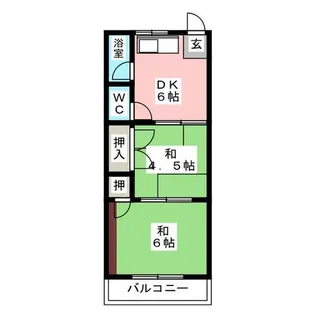 コーポ鶴田【1階】の間取り