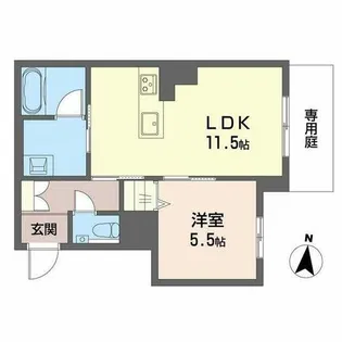 Maison Mizuki【0102号室】の間取り