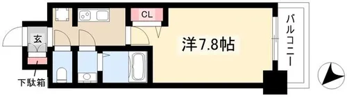 アドバンス名古屋モクシー (旧 ADVANCE NAGOYA MOXI【1401号室】の間取り