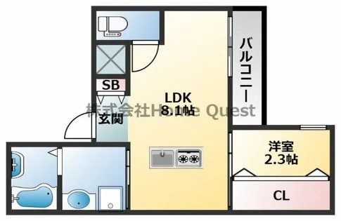 リアコート近大南Ⅰ【1階】の間取り