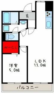 ビューハイム茶の木【4階】の間取り
