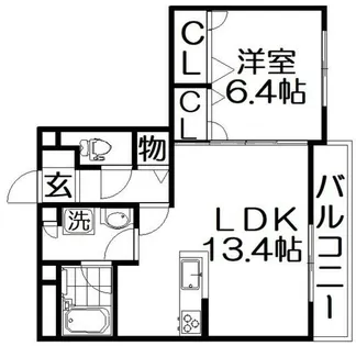 シャーメゾン フクジュ【202号室】の間取り