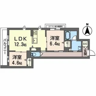 シャーメゾン KUREHA【0301号室】の間取り