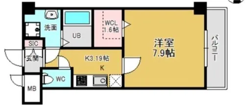 マーベラスコート巽東【4階】の間取り