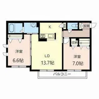 シャーメゾン待兼【0201号室】の間取り