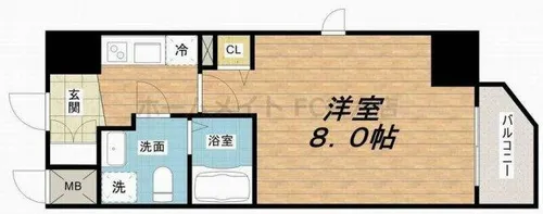 ビガーポリス224松ヶ枝町Ⅱ【4階】の間取り