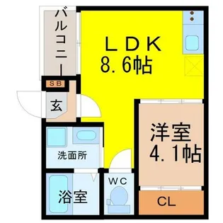 ハーモニーテラス平針【3階】の間取り