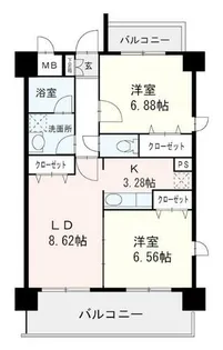 アンプルールベトン明永【501号室】の間取り