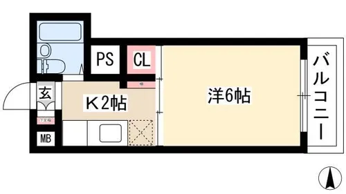 第5七福ビル【6階】の間取り