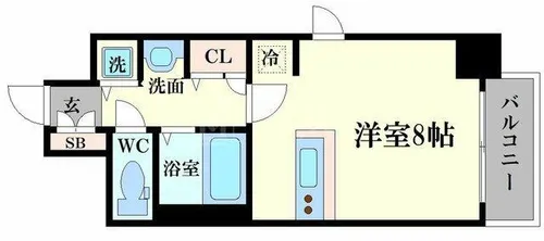 アクアプレイス天満クラシック【2階】の間取り