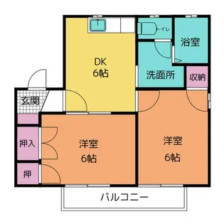 サンハイツⅤ B棟【1階】の間取り