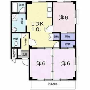 グリーンハイツ吉田【2階】の間取り