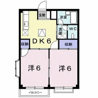 レピュートおんつかⅡ【2階】の間取り