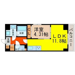 S-FORT鶴舞cube【5階】の間取り