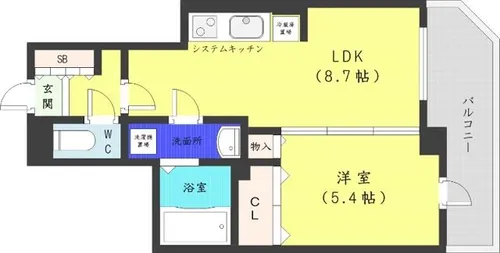 レジェンドコート琴似【7階】の間取り