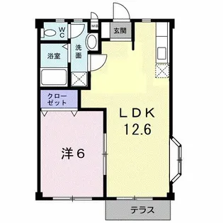 メルクルメB【1階】の間取り