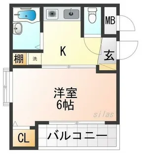 兵庫県西宮市北口町【アパート】の間取り