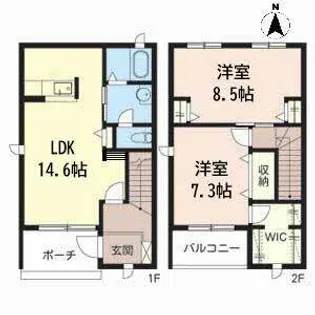シャーメゾン阿成【1階】の間取り