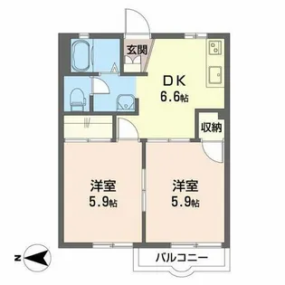 グリーンヒルズ【1階】の間取り