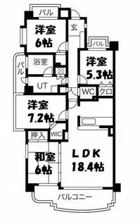 ユーフォリア八事桜ヶ丘【4階】の間取り