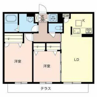 シャーメゾン コティヌス【0102号室】の間取り