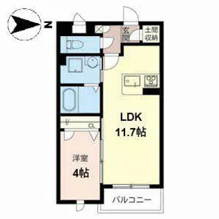 アルベイト石津川【2階】の間取り