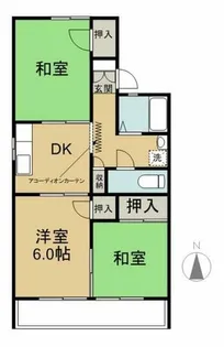 ジョイフル浜田B【201号室】の間取り