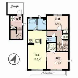 コート エトワール【0201号室】の間取り