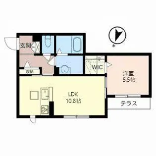 カトルセゾン【0103号室】の間取り