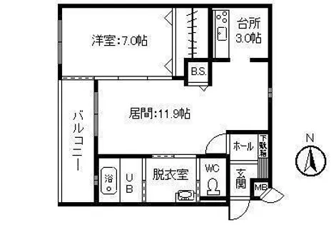 福住苑【102号室】の間取り