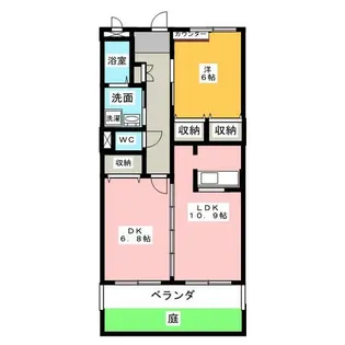 プランドール鎌倉台Ⅱ【1階】の間取り
