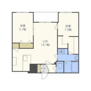 北海道札幌市中央区南二十条西8丁目【マンション】の間取り