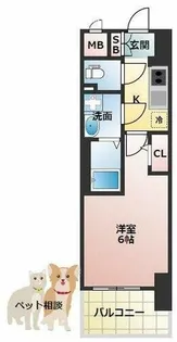 エスリードレジデンス梅田グランゲート【13階】の間取り