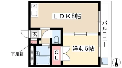 ラポールT【4階】の間取り