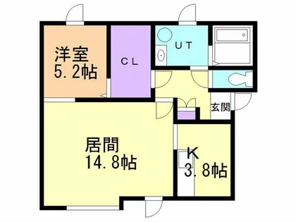 レジデンス中島Ⅱ【103号室】の間取り