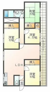 高津橋農住団地C棟【3階】の間取り