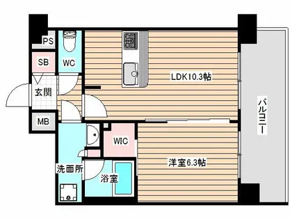 プレサンス福島ミッドエル【13階】の間取り