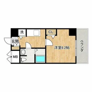 セオリー大阪フルール【5階】の間取り
