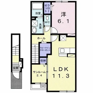 ブルースター【2階】の間取り