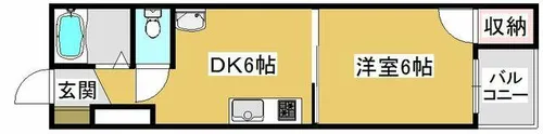 ダンディーアミ【110号室】の間取り