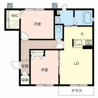マウナ ロア【0102号室】の間取り
