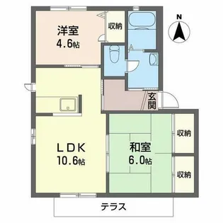 シャーメゾン茄子作II【B102号室】の間取り
