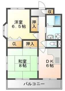 文夫ハイツⅡ【2階】の間取り