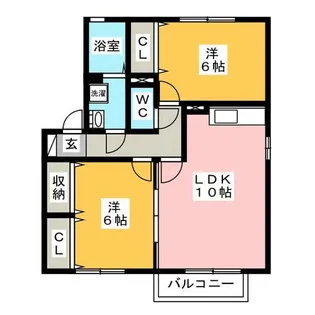 グレイスコート【2階】の間取り