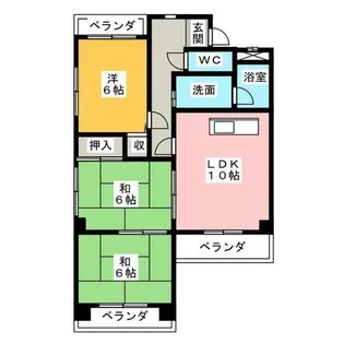 ブラザービル八幡【4階】の間取り